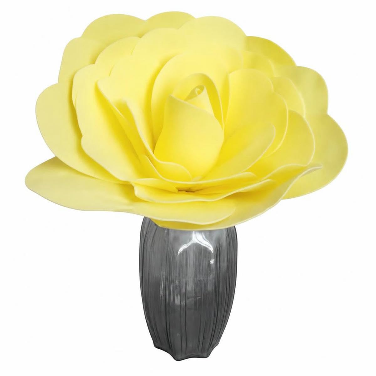 AYHTUD 80 Artificial Rose Pe Foam Flower Large False Flower Head Outdoor Wedding Wall Decoration Shop Window Background Layout-Yellow- 80