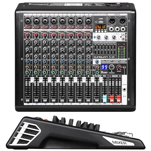 S-10 Audio Mixer 10 channel 8 channel Professional...