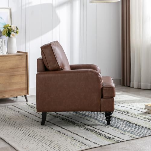 Accentarmchairelegantmidcenturymoderncomfycornersofachairssoftpaddedwaitingroomclubchairwiththickcushionforlivingroombedroomofficewaitingroompubrown Urban Country Home Decor Accent arm chair elegant midcentury modern comfy corner sofa chairs soft padded waiting room club chair with thick cushion for living room bedroom office waiting room pu brown urban country home decor
