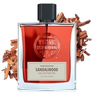 Viking Revolution Sandalwood Cologne for Men – Eau de Parfum – Woody Sandalwood Perfume with Notes of Cedar, Cypress, Plum Blossom, Lemon, Balm, Vanilla – Gifts for Men 3.5 Fl Oz