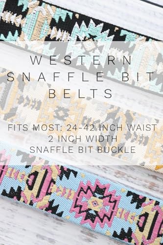 Western inspired 2 inch snaffle bit belt4