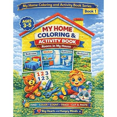 Rooms In My House: A Toddler Coloring & Activity Book