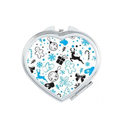 Miroir de poche portable mignon pour sac à main motif hivernal