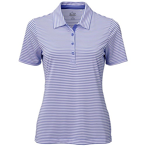 EP Pro Golf Women's Short Sleeve Striped Golf Polo Shirt