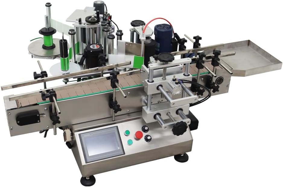 Fully Automatic Labeling and Coding Machine 20-200PCS/min Round Bottle Label Applicator with Auto-Correction & Touch Screen 110V/60HZ 800W LT-150 Series