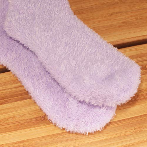 Image of BambooMN Women's Fuzzy Soft Colored Socks