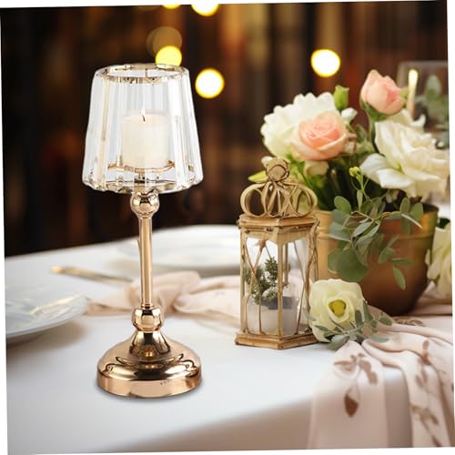 Bougeoir en cristal de 11 pouces pour centres de table de mariage chics