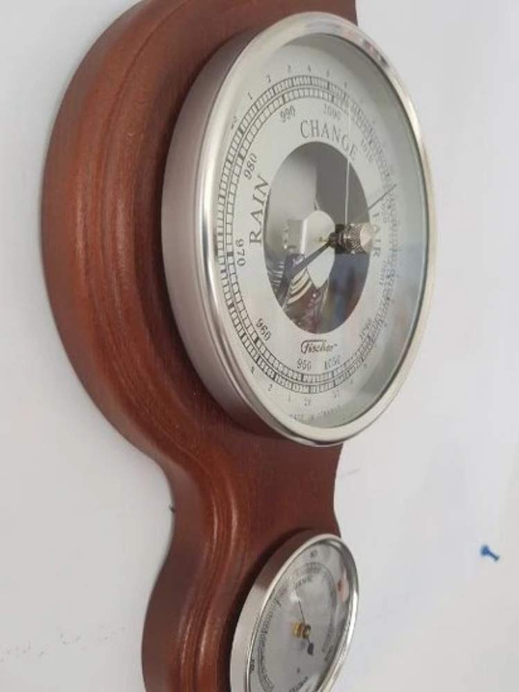 Fischer Wetterstation Mahagoni und Chrom