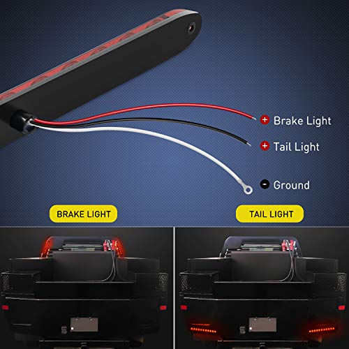image for Nilight 2PCS 16Inch 11 LED Red Trailer Light Bar for Parking Stop Turn