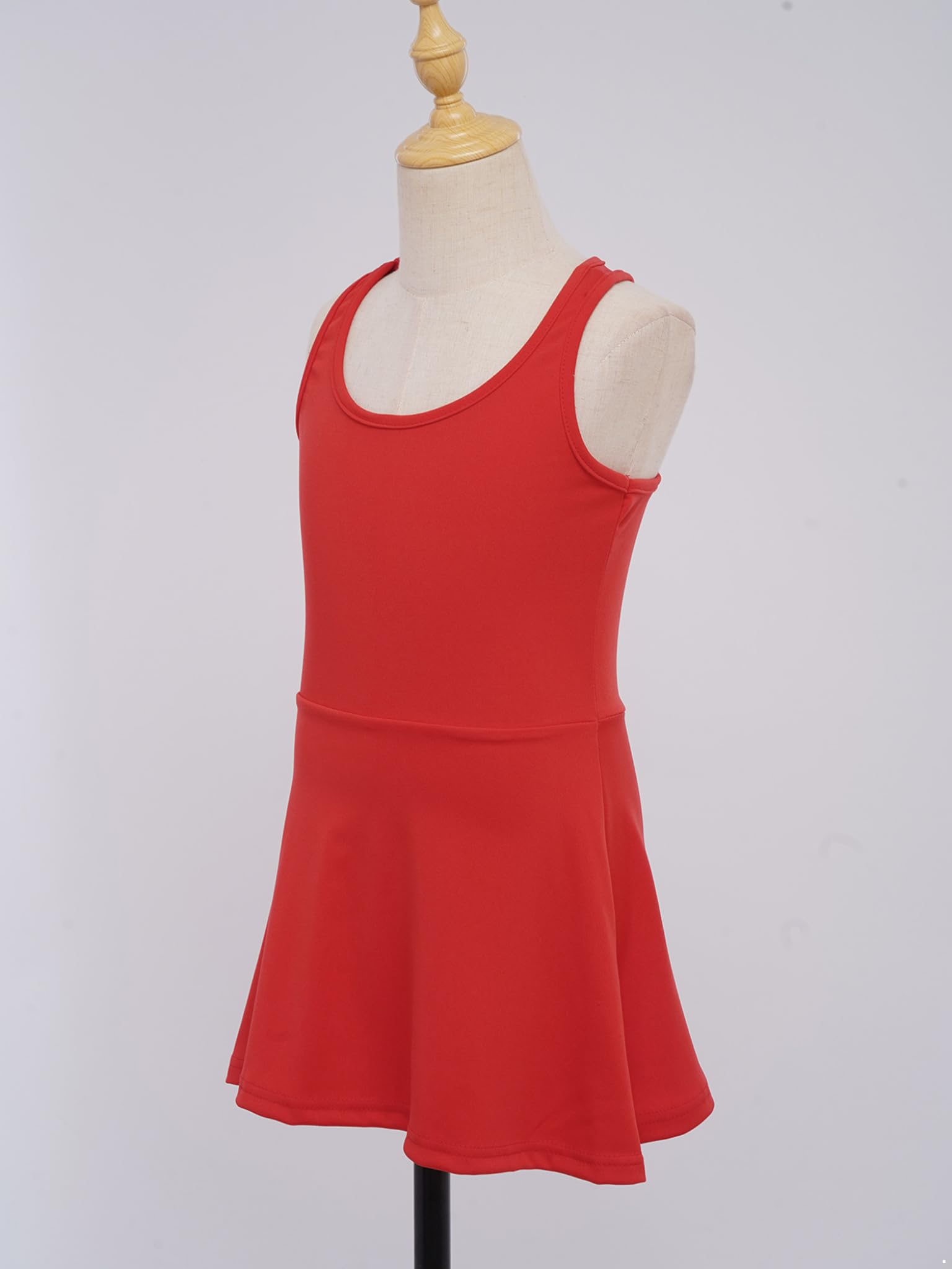 Runhomal - Vestido de golf para niños, para deporte, niña, gimnasia, deportes, voleibol, tenis, niña, 10 años, traje de tenis sin mangas