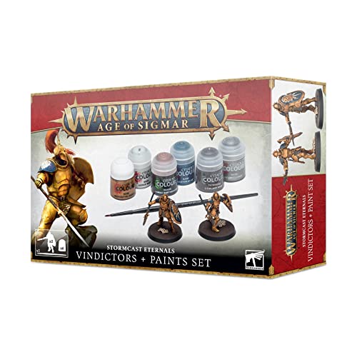 2 ans GAMES WORKSHOP 60-10 WARHAMMER AGE OF SIGMAR STORMCAST ETERNALS VINDICTORS + PAINT SET
