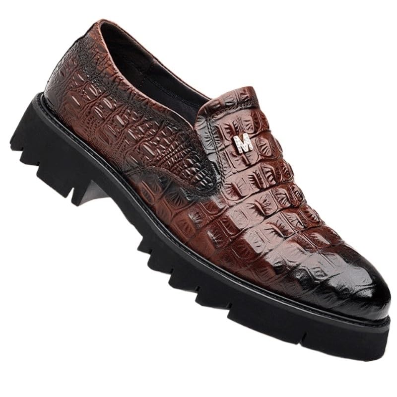 Men's Oxfords Shoes Dress Shoes Classic Business Casual Shoes Retro Round Toe Comfortable Lug Sole Non-Slip Lace-Up Derby Shoes for Men - Main Image