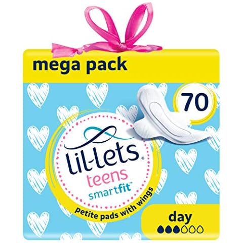 Lil-Lets Teens Day Pads, 70 Petite Pads with Wings, 5 Packs of 14 Pads Cover