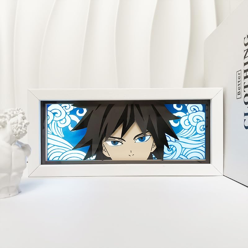 Zhongkaihua Kurapika Lampada Da Tavolo 3D A Led RGB 16 Colori, Notte Sagoma Personaggio Anime, Intaglio Carta, Decorazione Per Camera Da Letto E Comodino, USB - 6