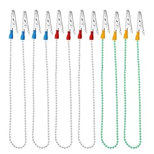 WINOMO Dental Ball Chain Clips Flexible Napkin Holder (Random Color) – 6 Pieces