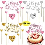 ♥♥Breite Anwendungen: Glitzerfarbe und schickes Design machen diesen Cupcake Topper zu einer idealen Dekoration für Geburtstagstorten. Ihr Kuchen wird auffällig und cool. Sie können ihn auch zum Dekorieren von Cupcakes, Eiscreme, Desserts und anderen Lebensmitteln verwenden. Ihre Geburtstagsfeier wird sein voller Spaß