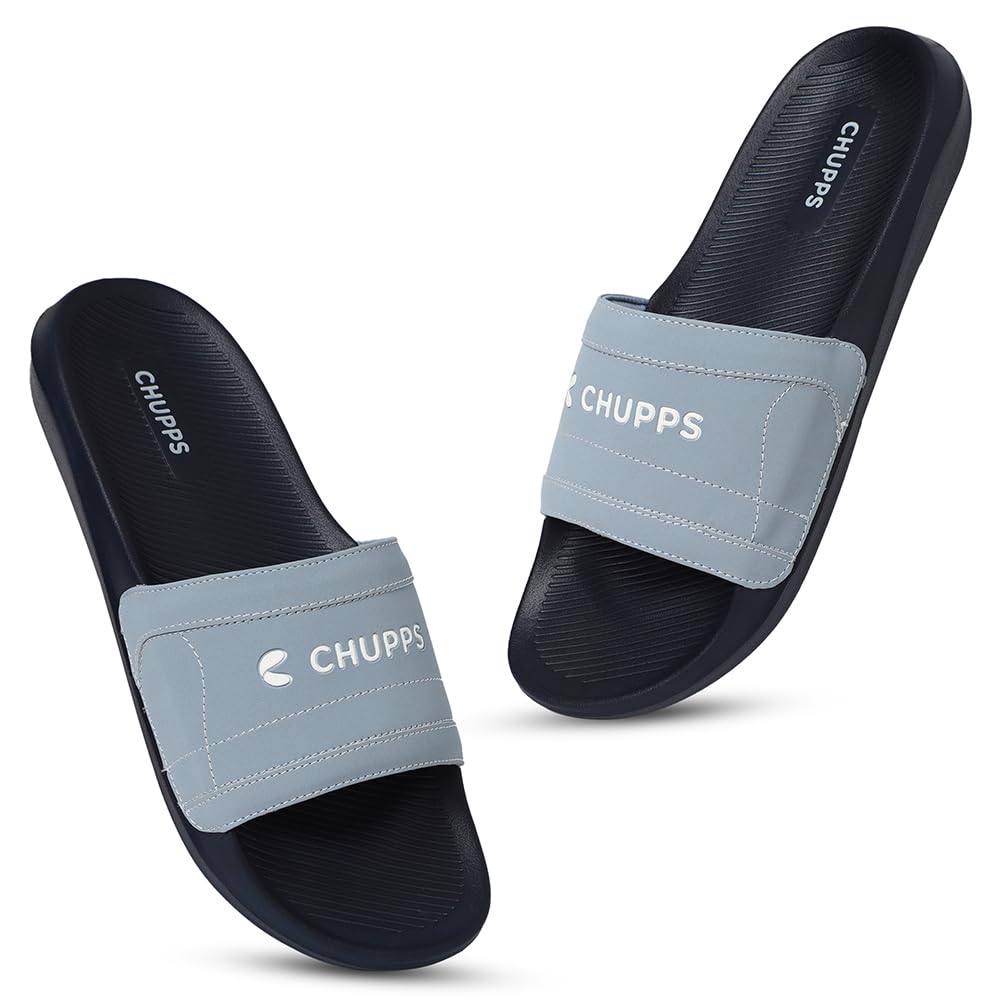 chupps Urban One Craft Slider for Men | FOAM6 Upper Technology with 6mm Foam for a Snug Fit | Contoured & Cushioned AirSoft Footbed for Superior Comfort | Stylish Flip Flop Slippers for Everyday Wear-picture-26