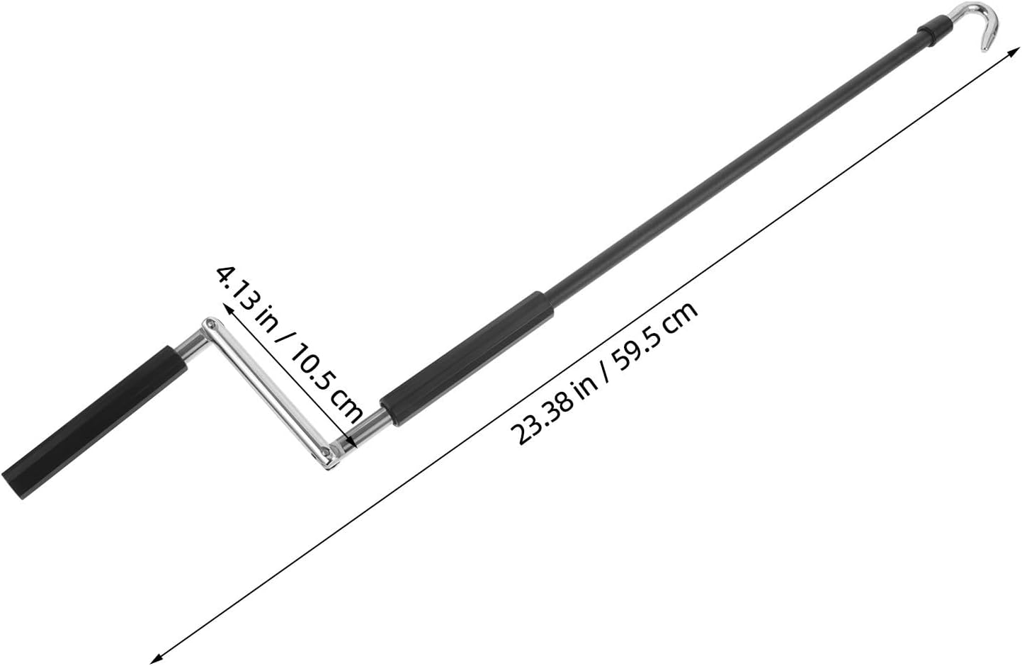 Black Awning Gear Crank Handle for Outdoor Blinds and Rv Use