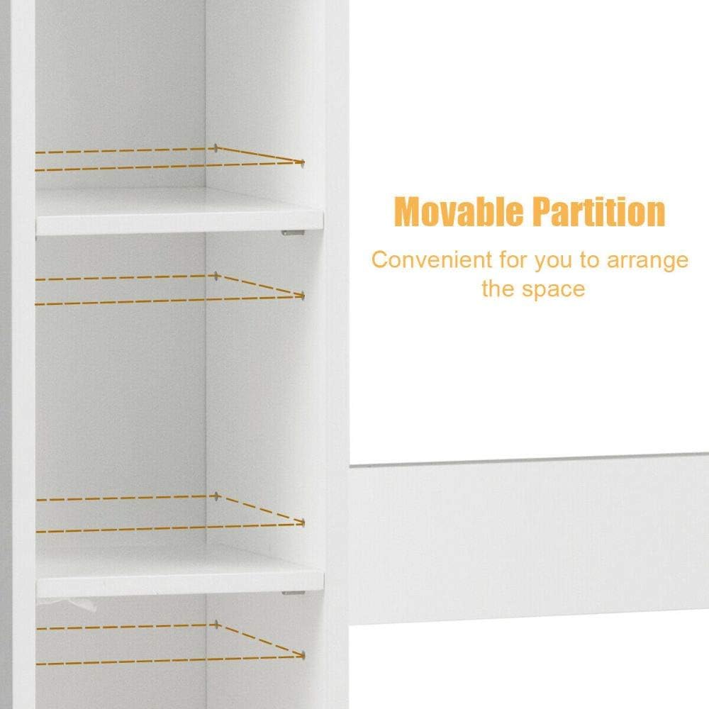 sale Wooden Over The Toilet Storage Cabinet Bathroom Space Saver Home w/Holder White- VBIZ