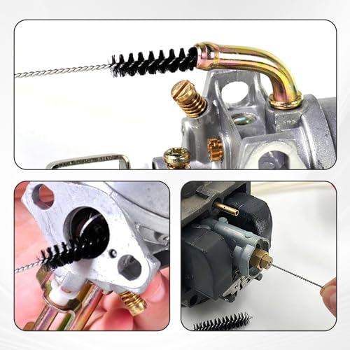 Image of Carburetor Cleaner Kit,Carburetor Carbon Dirt Jet Remove Cleaner with 11 Cleaning Wires Set, 5 Nylon Brushes,5 Cleaning Needles,1 Sharp Pick for Engine Carbon Cleaner and Carburetor Jet Cleaning Kit