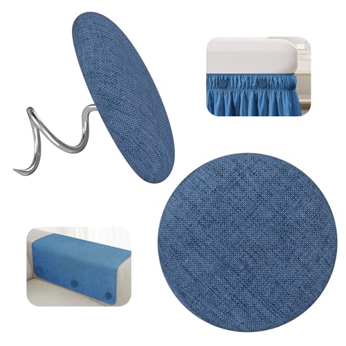 Image of Upholstery Tacks Twist Pins for Slipcovers & Headliners - Bed Skirt Holders - Fabric Covered Furniture Pins for Secure Grip, No Damage (20, Light Blue)