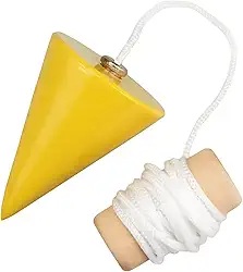 Prumo Para Pedreiro Metal 300g Centro Parede Pesado Maciço Profissional Preciso Coeso Corpo Sólido