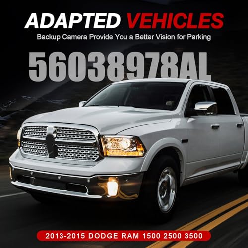 Image of Backup Camera 56038978AL Rear View Camera Compatible with Dodge RAM 1500 2500 3500 2013-2018 Compatible with Dodge RAM 4500 5500 2013-2015 Dodge SRT Viper 2015-2017 Replace OE 590-079
