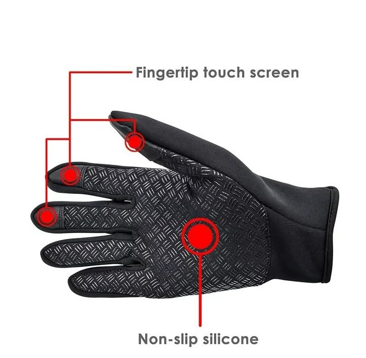 Image of Handcuffs Unisex Gloves Synthetic Biking Cycling Water Resistant Outdoor Athletic Touch Screen Friendly Mittens Gloves