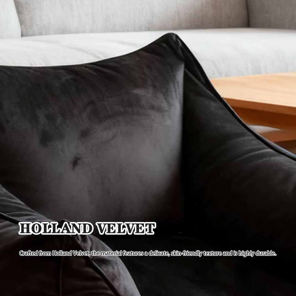 Divano casual compresso, divano olandese in velluto disossato delicato sulla pelle con poggiapiedi, comoda seduta per soggiorno, design versatile ed elegante