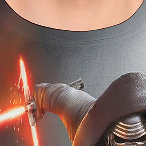 Image of Star Wars Mens Polyester Printed Round Neck Short Sleeves Tshirt - Grey (STWR0021)