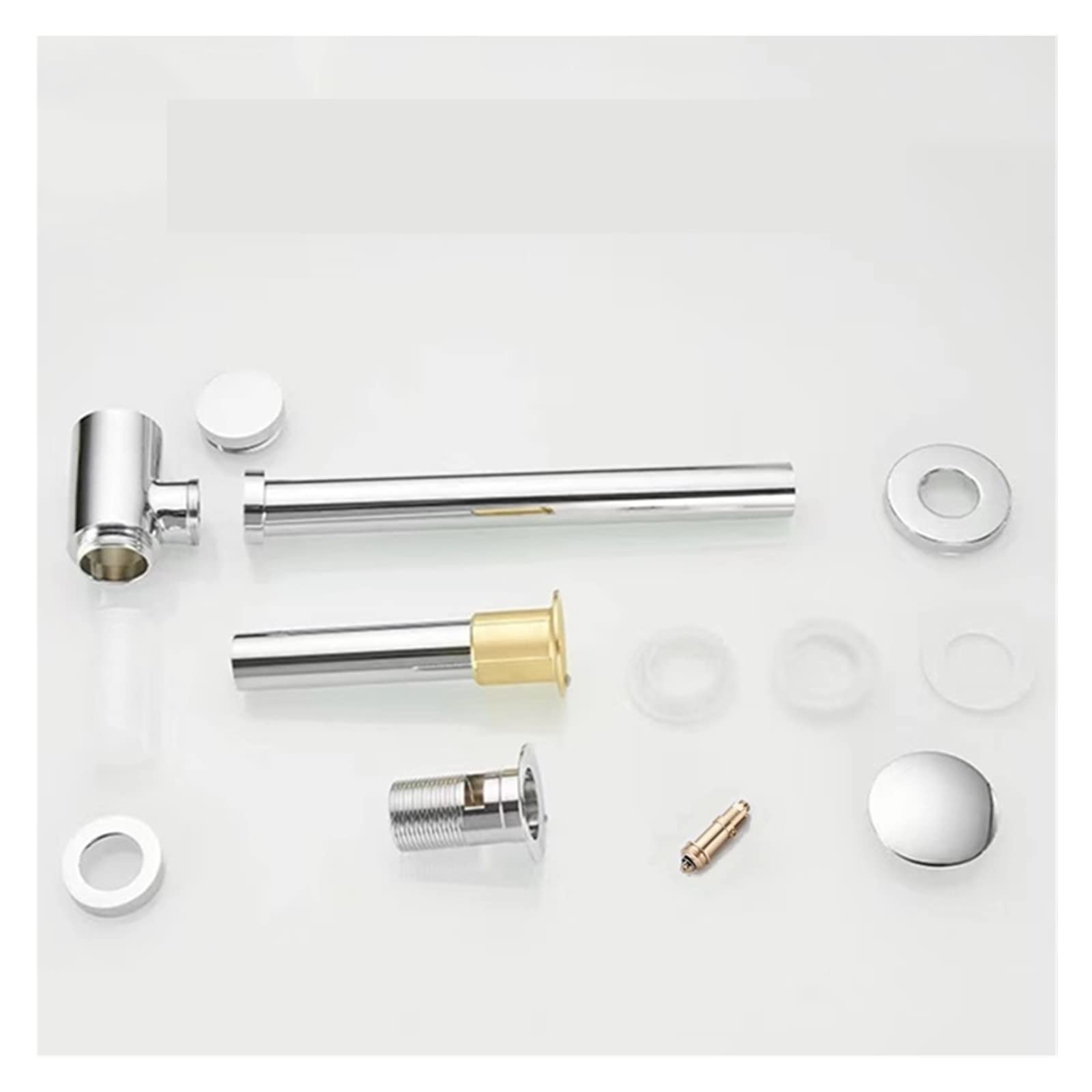 yaoqijie Kit de fila de pared de alcantarillado de lavabo, fregadero de baño de latón cromado, desagües de sifón, trampa for botellas con desagüe emergente, accesorios de tubería lasting ( Color : 2 )