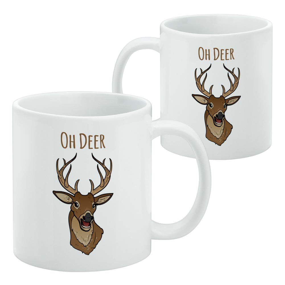 OH Deer - Taza De Café De Cerámica De 11 Onzas, Regalo Divertido Para Café