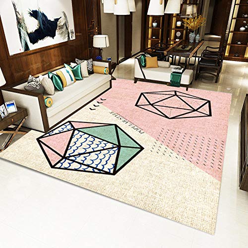 Tapis traditionnel de salon 3D mathématique graphique haut de gamme - 2