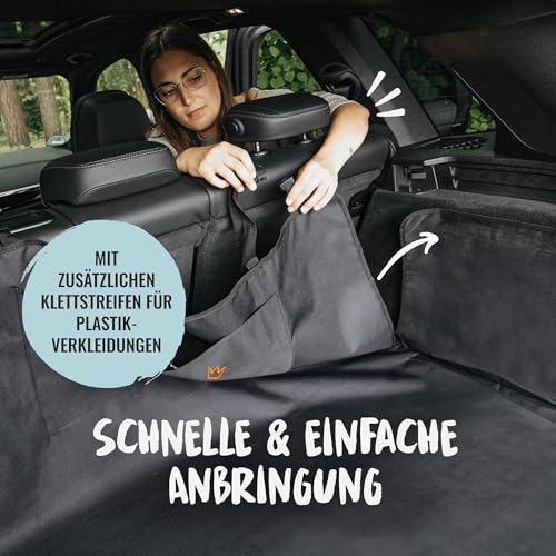 Rudelkönig Rudelkönig Kofferraumschutz mit Ladekantenschutz - Wasserabweisend & Pflegeleicht - Auto Hundedecke mit Aufbewahrungstasche - Universale Schutzmatte für Hunde - Zusatzansicht 4 | Tages Deals
