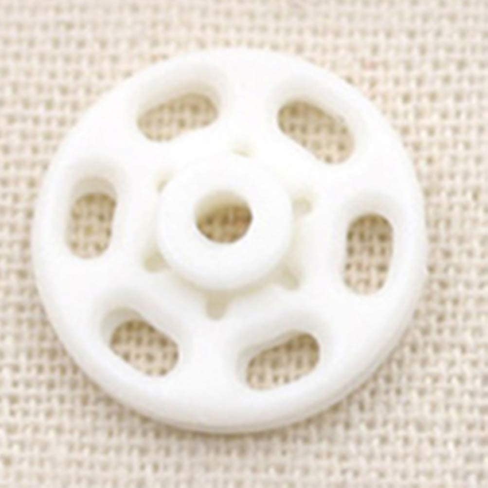 Broches de botón a presión SujetadorSuministros de costura, broches for coser, 1000 piezas de sujetadores a presión de plástico Botones de presión invisibles Botones for costura artesanal Blanco 15 mm