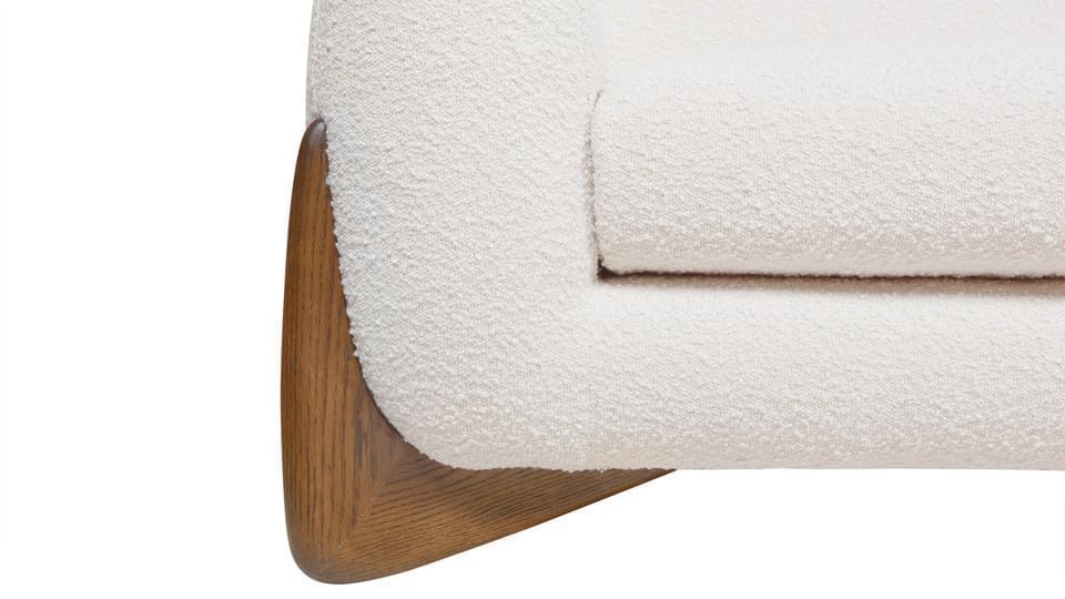 Image of Chesterfield Velvet Boucle Beige 3-Seater Sofa with Armchair and Footrest, 3+1+Footrest Set for Living Room, Bedroom, Hallways