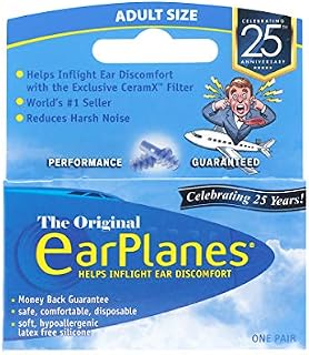 EarPlanes Ear Plugs 1 Pair (Pack of 6)