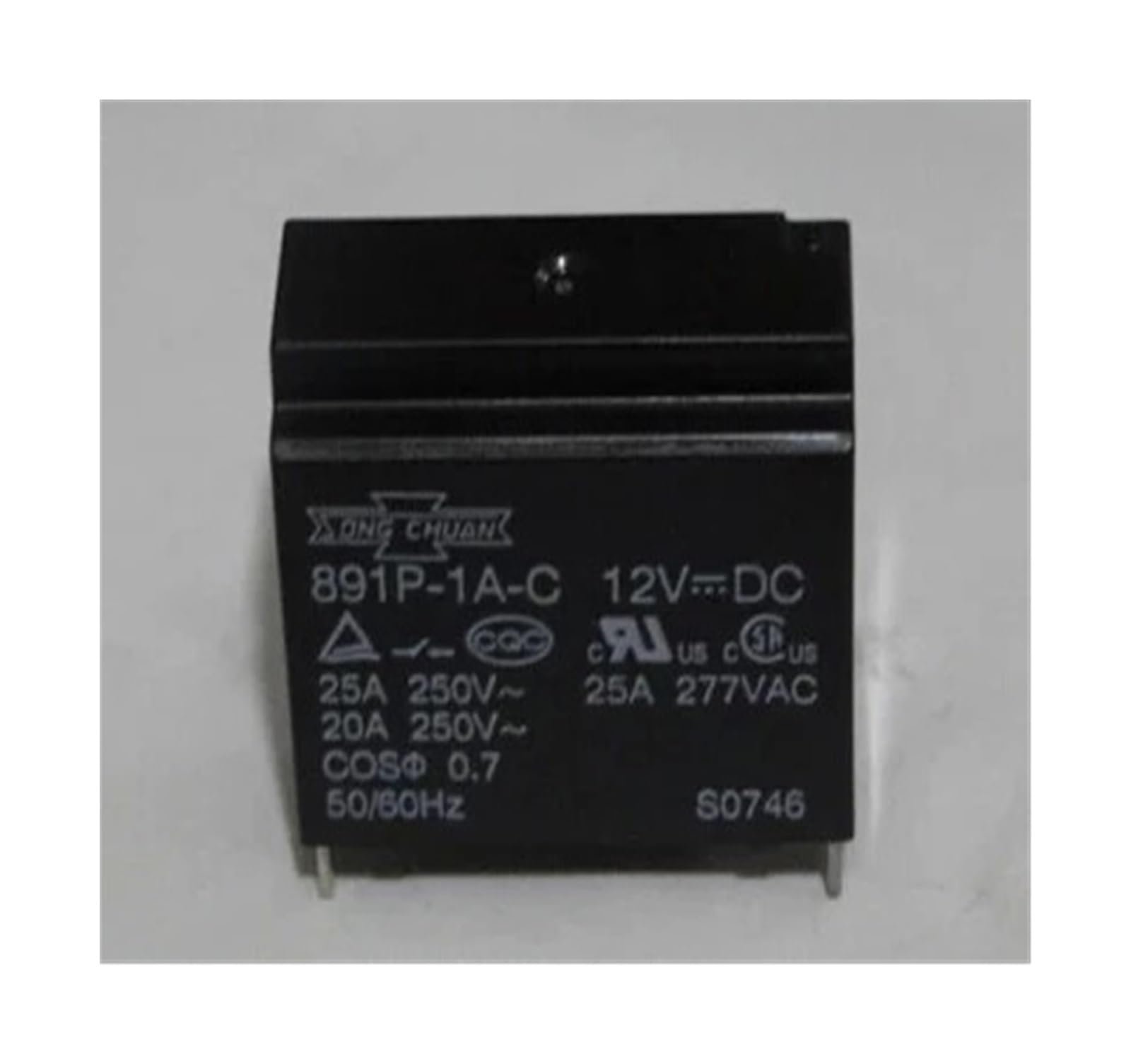OSHZIKJII 12V relay 891P-1A-C-12VDC DC12V 12V 25A 250VAC 4PIN(5PCS)