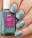 Imagine - teal glitter holographic nail polish by Cupcake Polish