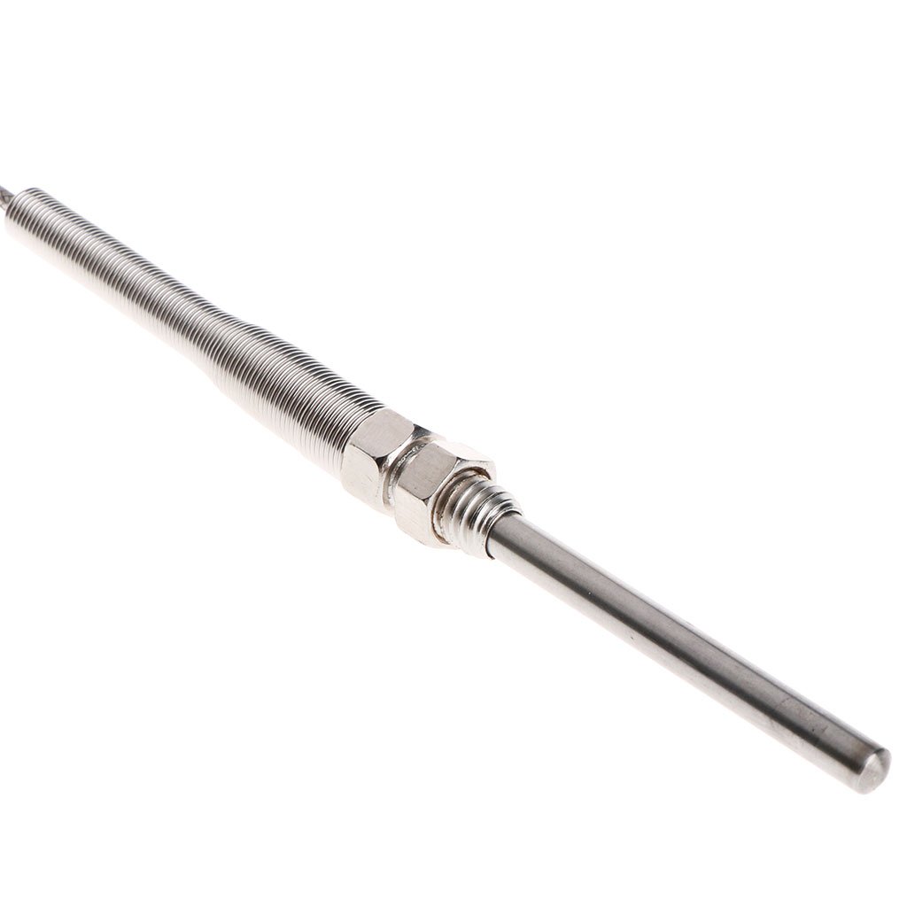 K-type Thermocouple Probe Mounted In Ovens Kilns Furnaces 5mm X 50mm 2Wire M8 Thread With 1M/3.3Ft Wire Thermocouple For Pit