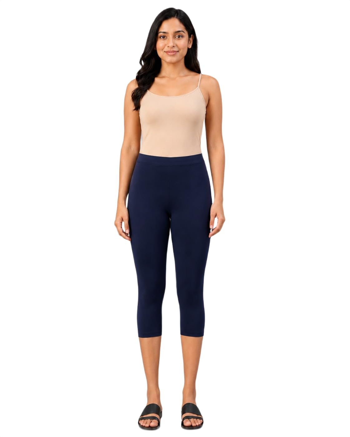 Tony Max Women Cotton Lycra Capri Leggings, 3/4 Length-picture-40