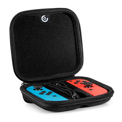 CASETHRONE Joy-Con Hard Case, Protective Carrying bag for NS Joy-Con (L/R).Black