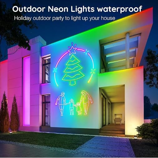 Image of AILBTON 32.8Ft Neon Rope Lights,Flexible Led Rope Lights Control with App /Remote,Multiple Modes Music Sync Gaming RGB Led Neon Lights for Bedroom Outdoor