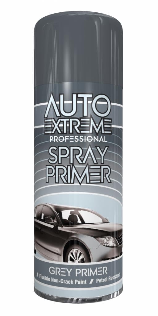 AlezyB - 6 x Auto Extreme Grey Primer Spray Paint 400ml Professional Quality, Perfect Finish Multipurpose Aerosol for Cars, Bikes,Vans, Metal, Wood