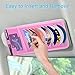 Car CD Case Holder, Wisdompro Vehicle Sun Visor Organizer for Cars with 12 DVD Storage Sleeves, 1 Mesh Pocket, 1 Pen Holder and Elastic Strap, Pink