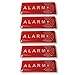 Decooo.be Lot de 5 Autocollants Alarm Dissuasif pour Les Voleurs - Ultra résistant aux griffures, Pluie, Gel, UV. - 19 mm x 49 mm - Epaisseur 2 mm