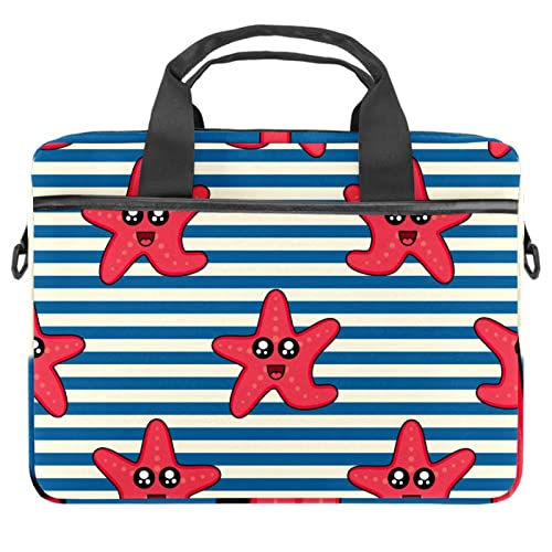 Sacoche pour ordinateur portable motif floral bohème vintage et jolie étoile de mer rouge unique