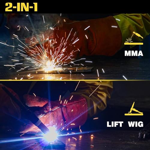 Image of SSIMDER Stick /Lift TIG 2-in-1 Portable Welder Dual Voltage Welder 110V /220V | IGBT Inverter Tech & Hot Start /Anti-Stick | Home DIY, Metal Fabrication | Garage /Worksite Use | with the WP17 TIG torch