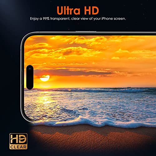 Jdhdl [2+2 Pack Hydrogel Film Screen Protector For Iphone 14 Pro (Not Glass) With Tempered Glass Camera Lens Protector, Soft Tpu Transparent Protective Screen Protector Film(6.1") #TOP6