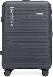 Mala de Viagem 23kg Média em Polipropileno Anti Impacto Zíper Anti Furto Rodas 360º - Portland - Allabard